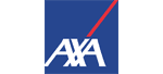 A blue and white logo of axa.