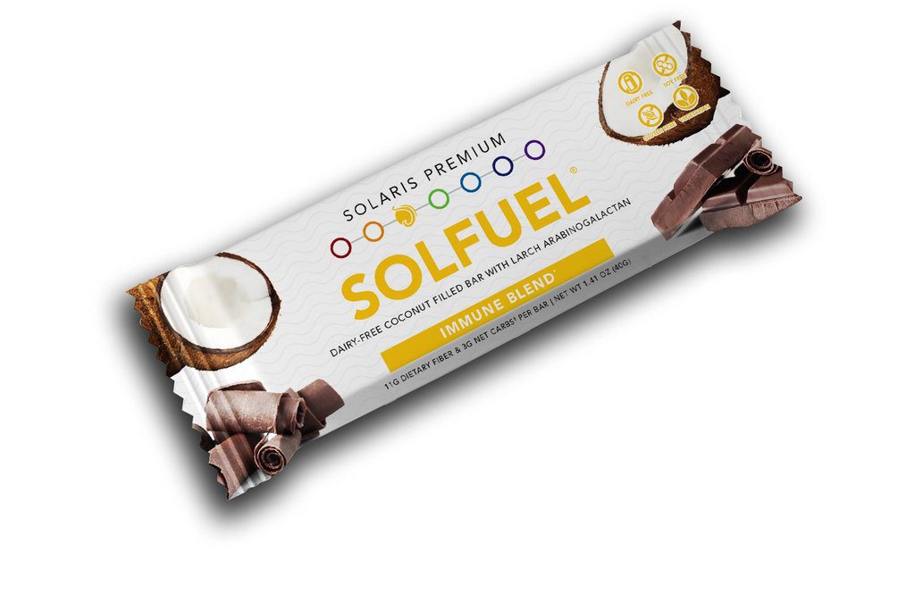 A bar of chocolate covered coconut and other ingredients.