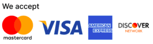 A visa logo and an american express sign.