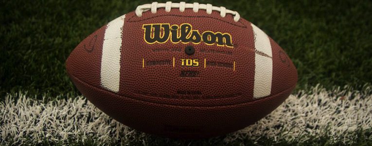 A close up of the wilson tds football